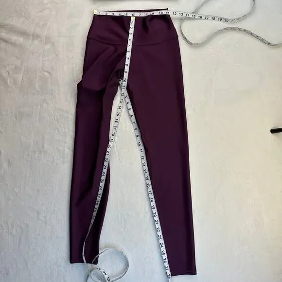 Alo Yoga Airlift Intrigue Bra + High-Waist Airlift Leggings Dark Plum Sz M Set - Picture 4 of 16